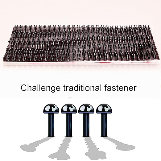 Dual Lock Fastener 2in x 4in 4pcs,Reclosable Interlocking Tape Heavy Duty EZ Pass Holder, Adhesive Hook Lock Sticky Back Mushroom Mounting Tape Black Color for Indoor and Outdoor