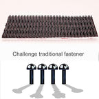 Dual Lock Fastener 2in x 4in 4pcs,Reclosable Interlocking Tape Heavy Duty EZ Pass Holder, Adhesive Hook Lock Sticky Back Mushroom Mounting Tape Black Color for Indoor and Outdoor