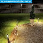 LEONLITE 10-Pack Low Voltage Landscape Pathway Lights, LED Bollard Path Lights, 3W Outdoor Landscape Lighting for Driveway, Garden, Aluminum, 12-15V AC/DC, IP65 Waterproof, 3000K Warm White, Black