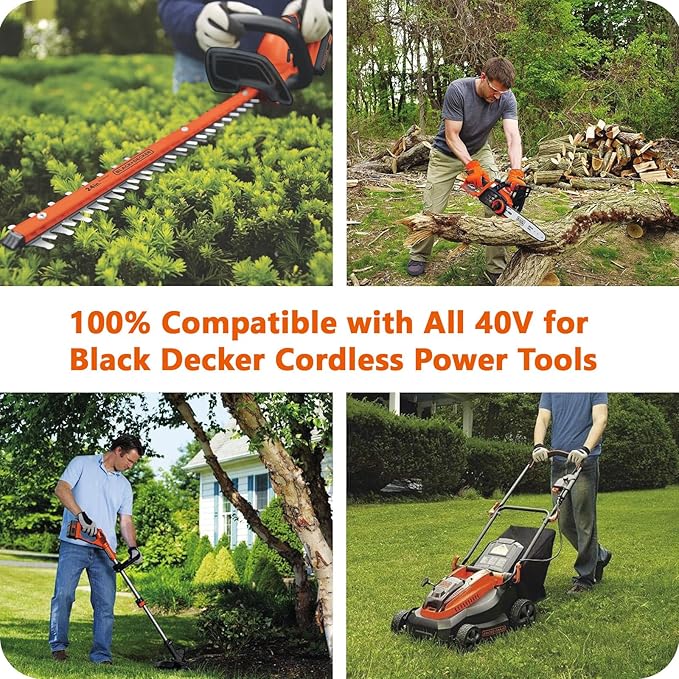 40V 3000mAh Replace Long-Lasting Battery for Black and Decker 40V Lithium Battery, Compatible with Black and Decker 40 Volt LBXR36 LBX2040 LBX2540 LBXR2036 and Power Tools
