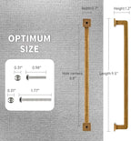 FILTA 9 Inch(224mm) Hole Centers Antique Brass Cabinet Pulls Cabinet Pulls(Set of 6),Vintage Cabinet Pulls Zinc Alloy Kitchen Cabinet Handles Cabinet Hardware for Cabinets Cupboard Drawer