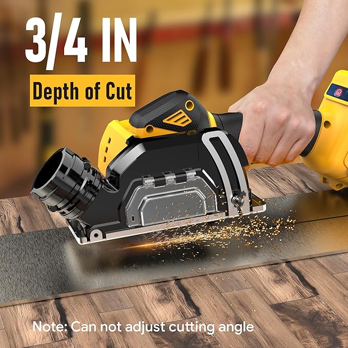 3" Cordless Cut Off Tool Compatible With DeWalt 20V MAX Battery(NO Battery) Mini Circular Saw Brushless Compact with 3" Blades,19000RPM,Removable Dust Cover for Metal/Wood/Tile/Plastic