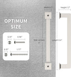 FILTA 5 Inch(128mm) Hole Centers Brushed Nickel Cabinet Pulls(Set of 10),Silver Cabinet Pulls Zinc Alloy Kitchen Cabinet Handles Cabinet Hardware for Cabinets Cupboard Drawer