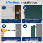 SereneLife Outdoor Wall Mailbox | 0.46 Cubic FT Locking Mailbox | Easy Installation, Secure Lock Mechanism | Ideal for Residential or Commercial Use | Wall Mountable 13.77" x 4.52" x 12.99 | Green