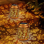 Brizled Butterfly Solar Lantern Lights 2 Pack, Warm White Christmas/Birthday Gift for Women Mom Grandma, Waterproof Hanging Solar Butterfly Lights, LED Lanterns for Garden Patio Path Tabletop Decor