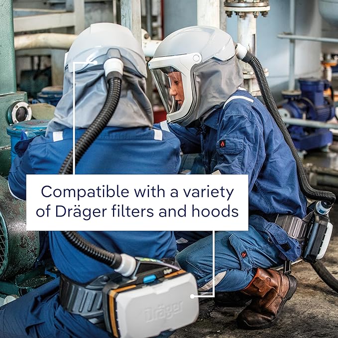 Dräger X-plore 8500 Powered Air-Purifying Respirator (PAPR) | 16hrs battery | Easy-Clean