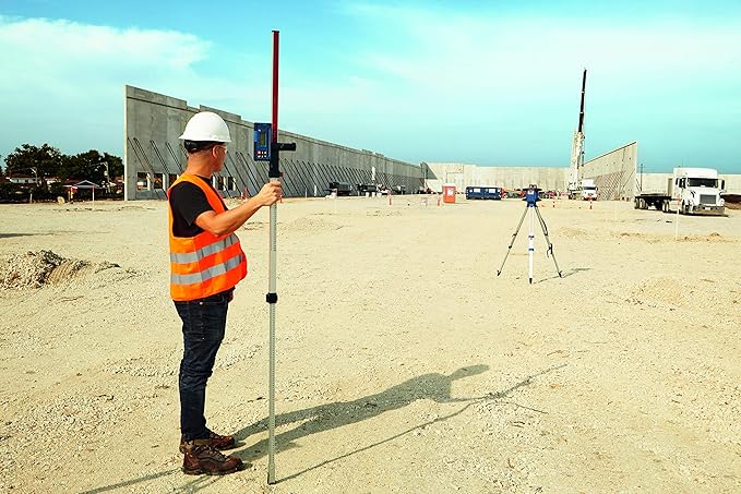 BOSCH GRL4000-80CHK REVOLVE 18V Connected Self-Leveling Horizontal Rotary Laser Kit, Includes CORE18V 4 Ah Battery & Charger, Tripod, Grade Rod, Receiver, Carrying Case, & Accessories