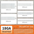 18 Gauge Brad Nails Galvanized, 5000-Count (2”, 1-1/4”, 1”, 3/4”, 5/8 Inch) 18GA Nail Gun Nails Assorted and Small Finishing Nails Assortment for Pneumatic, Electric Brad Nailer Gun