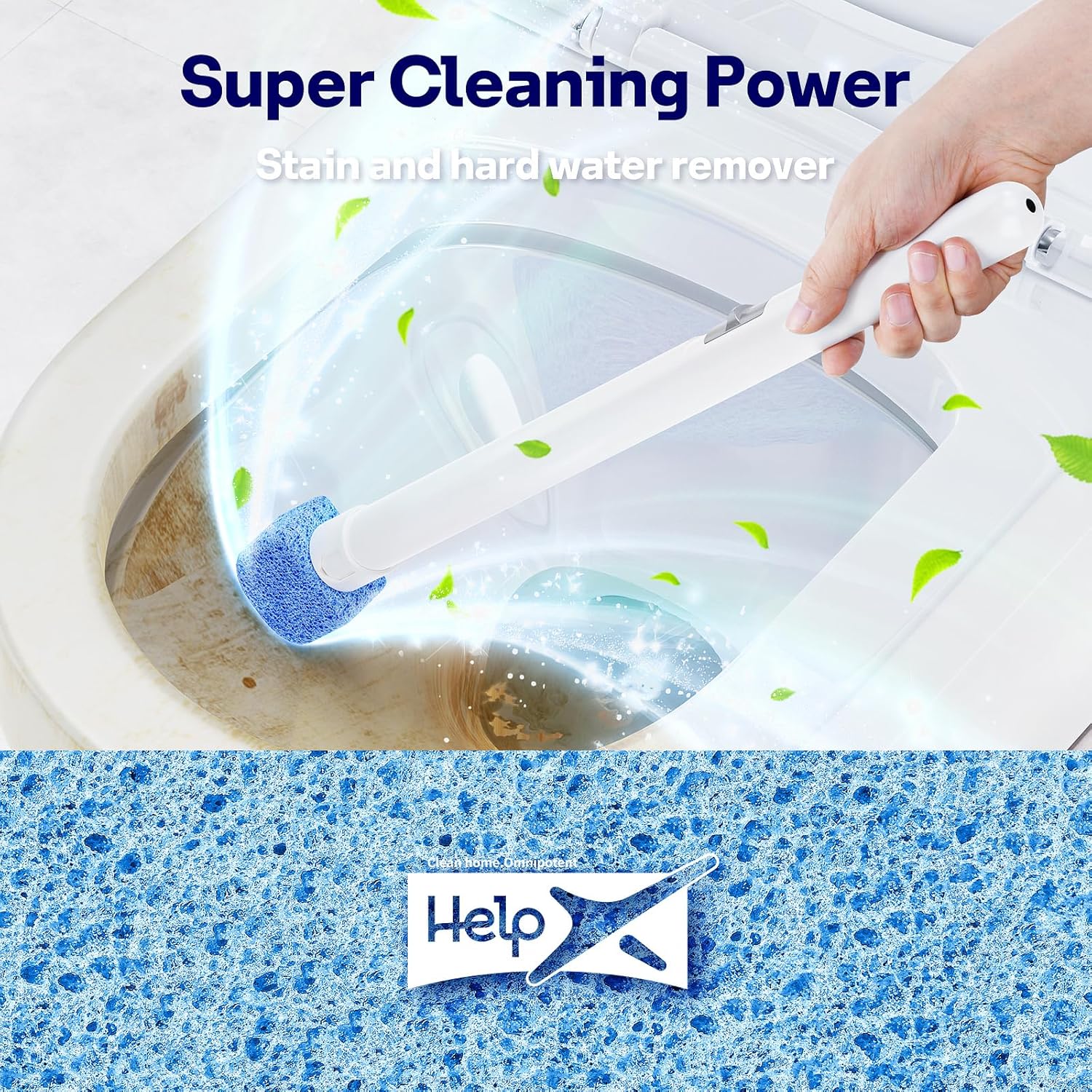 8 Pack in 2 Cans Pumice Stone Toilet Refills Heads,Replacement Pumice Toilet Bowl Cleaning, for Cleaning Toilets, Bathtubs, Grills, Swimming Pools, Sinks