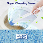 8 Pack Pumice Stone Toilet Bowl Set with 18 in Extra Long Handle,White Holder Case,Pumice Stone for Cleaning, for Cleaning Toilets, Bathtubs, Grills, Swimming Pools, Sinks