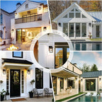 Outdoor Wall Lantern, Exterior Waterproof Wall Sconce Light Fixture, Black Front Door Mounted Lighting with Clear Glass, Anti-Rust Porch Lamp