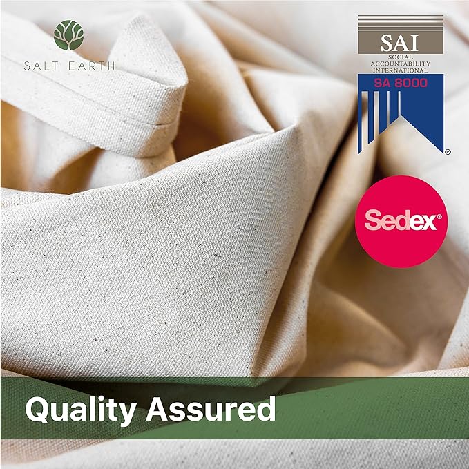 Canvas Drop Cloth by Salt Earth, Pack of 1 Reusable Paint Drop Cloth, 100% Recycled Cotton, All Purpose Painters Drop Cloth, Cotton Canvas Tarp Cover for Painter Furniture & Floor Protection (4x5 FT)