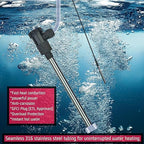 3500W 240V Immersion Electric Submersible Water Heater with Temp Control & GFCI – Portable Heater for Swimming Pool, Above-Ground Pool, Inflatable Pool