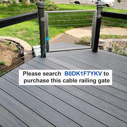 T316-Stainless Steel Adjustable Angle 1/8" Cable Railing Kit/Hardware for Wood Post，Marine Grade (10 Pack)