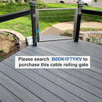 T316-Stainless Steel Adjustable Angle 1/8" Cable Railing Kit/Hardware for Wood Post，Marine Grade (6 Pack)