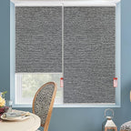 ALLBRIGHT 100% Blackout Roller Blinds Woven Shades with Striped Jacquard, Cordless Window Shades, UV Protection Fabric, Easy-Install for Indoor Home & Office, Dark Blue Old, 45" W x 72" H