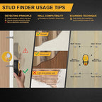 PREXISO 2-in-1 Rechargeable Cross Line Laser Level with Magnetic Stud Finder, Compact Line Lasers with LED Bubble Vials for Accurate Marking, Stud Detector Wall Scanners for Hanging Frames & Pictures
