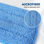 3 Pack Microfiber Mop Pads, Mop Replacement Pads Refills Floor Spray Mop Pads Wet Moping Pads Refill Reusable Pads Suitable for All Spray Mops Cleaning