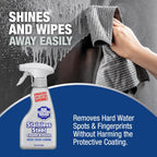 Bar Keepers Friend Stainless Steel Cleaner and Polish Spray (2 x 16 oz) Removes Oily Fingerprints, Hard Water Stains, Grime & Food Debris without Scratching or Dulling Appliances & Surfaces