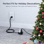 Cable Matters [UL Listed] 2-Pack 16 AWG 2 Prong Extension Cord 6 ft, 13A 3-Outlet Extension Cords with Tamper Guard, 13 Amp, 1625 Watts, Black