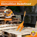 30" Oval Handle Demolition Bar - Tight Space Demo Bar - Versatile Multi Tool - For Home, Bathroom Renovations & DIYs - Trusted by Contractors, Restoration Professionals