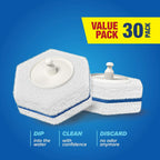 Disposable Prefilled Toilet Cleaning Scrubbers, 30 Count