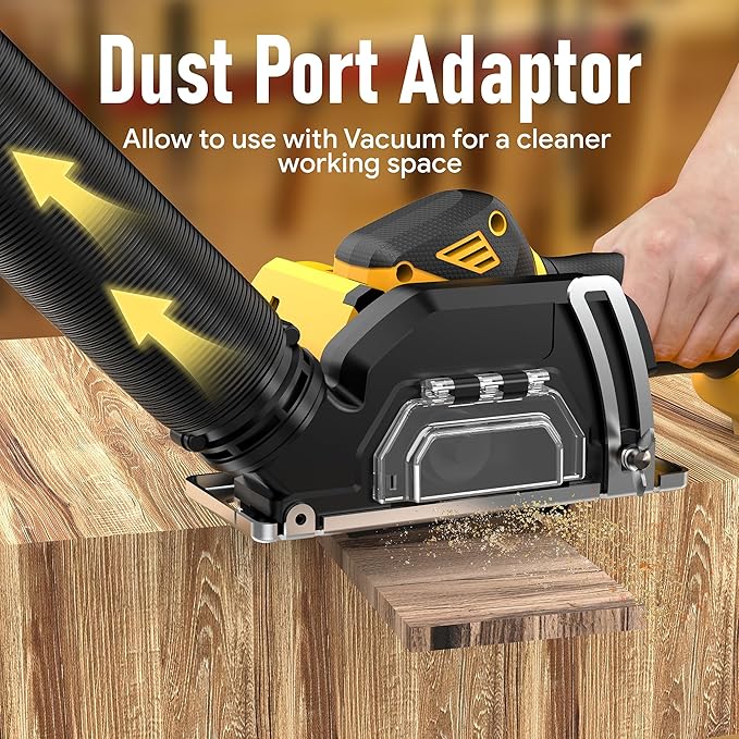 3" Cordless Cut Off Tool Compatible With DeWalt 20V MAX Battery(NO Battery) Mini Circular Saw Brushless Compact with 3" Blades,19000RPM,Removable Dust Cover for Metal/Wood/Tile/Plastic