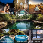 1800W Immersion Water Heater for Hot Tub & pool – Portable Fully Submersible Electric Heater with Temp Control & Wifi Timer for Inflatable Pool, Above Ground Pool, Spa, Bathtub & bucket