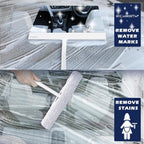 12 Inch Silicone Shower Squeegee for Glass Doors with Hook – Streak-Free Window Cleaner for Bathroom, Mirror, Tile & Car, No Scratch Squeegee with Metal Core