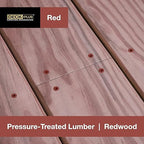 Deck Plus 2-1/2 Inch Epoxy Coated Exterior Wood and Fence Screws #10 x 2-1/2" Torx/Star Drive Included Coarse Thread, Outdoor Rust Resistant Decking Screw, Red, 5lb Box, 365 Pieces | 48430