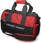 TRADESAFE Lockout Tagout Bag for Loto Devices - Polyester Canvas Lock Out Tag Out Kit Bag, Heavy Duty Tool Bag Organizer, 16-1/2 x 8-1/2 x 11-1/2 inches