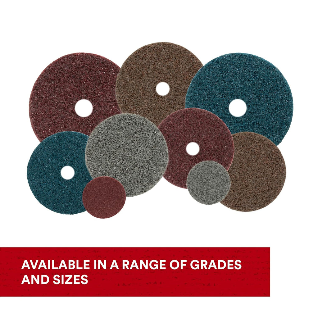 Cubitron Surface Conditioning Disc for Sanding - Metal Surface Prep - Hook and Loop - Aluminum Oxide - Medium Grit - 4.5 inch diam. - Pack of 10