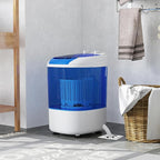 COSTWAY Mini Portable Washing Machine, 5.5 lbs Capacity, Compact Laundry Washer with Spin Tub & Drain Hose, Perfect for Apartment Dorms RV Home (Blue)