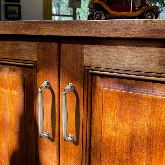 SAILING 5 Pack Cabinet Handles-12.6"/320mm Screw Spacing Brushed Nickel Furniture Hardware Handles for Kitchen Cabinets Bedroom Dresser Wardrobe Cabinet Pulls