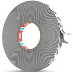 Tesa Double Sided Tape Heavy Duty 0.4in x 36ft 6703, Adhesive Mounting Tape Waterproof, Strong Foam Tape for Walls, Extreme Temp Resistant No Residue Removal Two Sided Tape for Auto, Home, Office