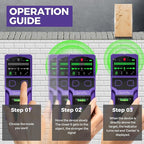 SUNMAY Stud Finder Wall Scanner - 7 in 1 Stud Detector Center Finder for Wood Metal AC Wire Joist Pipe Detection, Electronic Stud Sensor with Laser Level, LCD Display, Bubble Level & Ruler