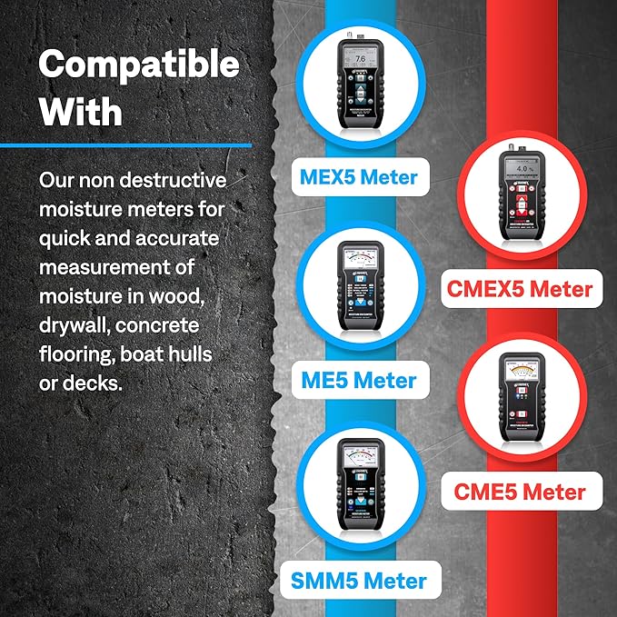 Tramex Extension Handle & Clamp for the 5-Series Moisture Encounters | Use with Our MEX5, ME5, CMEX5, CME5 & Skipper 5 Wood, Drywall, Concrete & Marine Meters Only | Adjustable Tool for Measurement