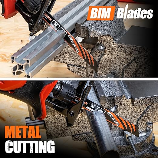 36-Piece Reciprocating Saw Blade Set with Organizer Pouch - Metal&Wood Cutting, Pruning Saw Blades