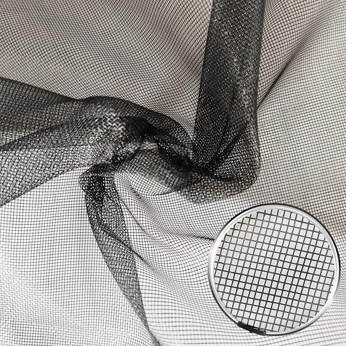 NeatiEase Window Screen, 39"x118" Adjustable Flexible Fiberglass Screen Door Mesh - DIY Replacement Kit for Patio Porch Door Windows and Sliding Screen Doors(Black)