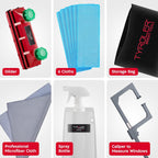 Tyroler Magnetic Window Cleaner Tool | The Glider D4 Window Cleaning Tool Fits Windows 0.1"-1.6" Thick | All-in-One Window Cleaning Kit | Magnetic Glass Cleaner Tool | Magnet Window Cleaner Tool