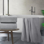 POLYTE Microfiber Quick Dry Lint Free Bath Sheet, 70 x 35 in, Set of 2 (Waffle Weave)