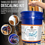 Chromex Tankless Water Heater Flush Kit with Concentrated Vinegar, Dilutes to 4 Gallons and 1/6HP Extra Strength Pump