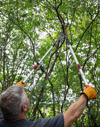EZ Kut G2 Tree Trimmer Ratcheting Branch Cutter. Heavy Duty Branch Cutter. 42 inch Extendable Anvil Hand Loppers. Tree Pruner Trusted Since 1988. Chops Thick Branches with Ease.