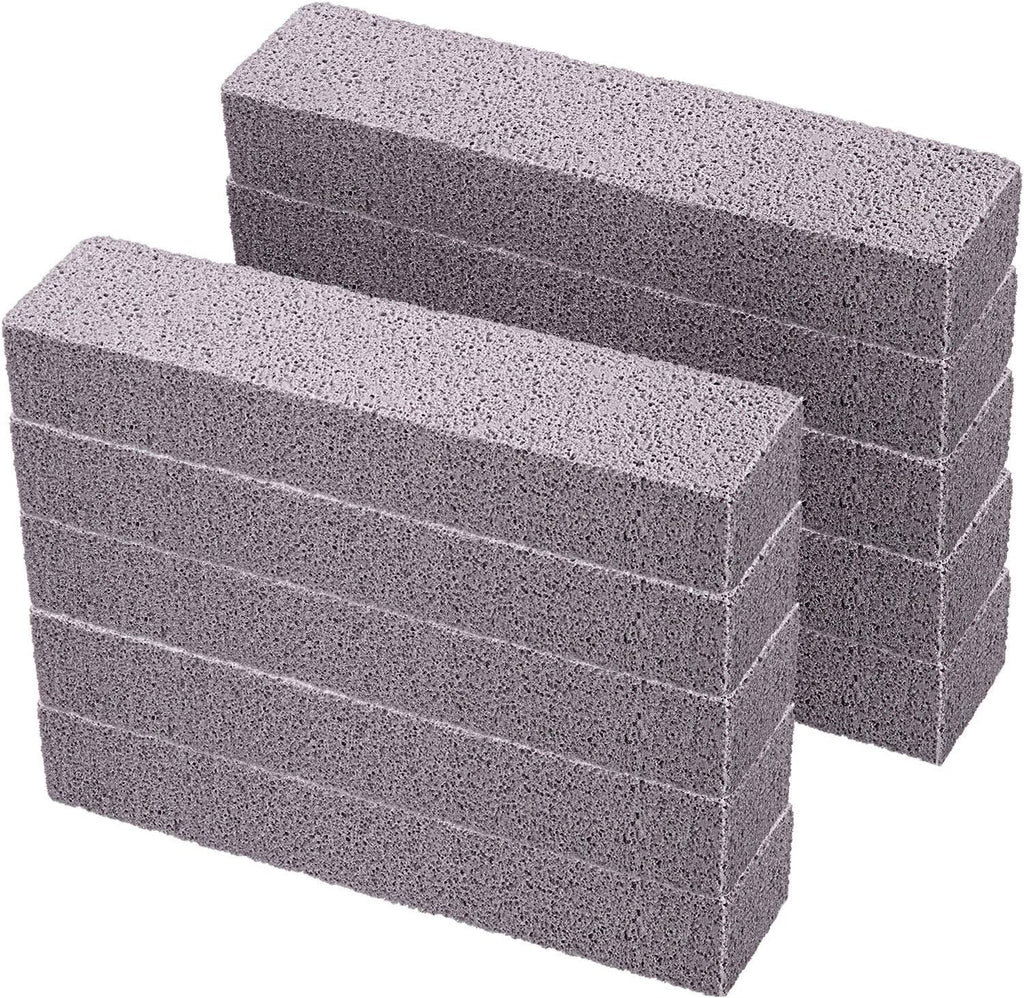 Chinco 10 Packs Pumice Stick for Cheaning, Pumice Scouring Stone Pad Removing Stain Grime Without Leaving Scratches for Kitchen Oven Stove Home Bathroom Toilet Pool House Cleaning Supplies