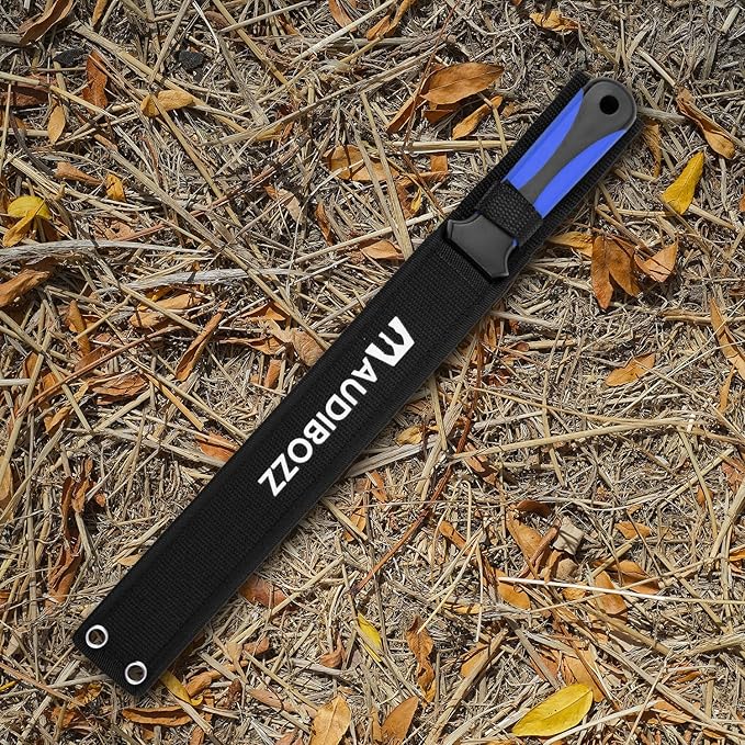 Insulation Knife - Sod Cutter Knife: stainless steel 11.14-Inch sharp blade, double side utility Lawn Repair Saw with Nylon Sheath