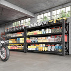 5000LBS Storage Shelves, 71" W Heavy Duty Garage Shelving Unit, Adjustable Industrial Shelving, 4 Tier Metal Shelving for Garage, Supermarket, Warehouse, 71" W x 24" D x 70" H