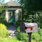 Violet Spring Floral Welcome Mailbox Covers Magnetic Purple Flowers Dragonflies Mailbox Cover Summer Post Box Cover Wraps Standard Size 18 X 21 Inch for Home Yard Decorations