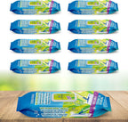 Wet Floor Wipes, Multi Surface Floor Cleaner Wet Mop Pads Fit Swiffer Sweeper Mop, Fresh Scent & Plant-Based Textured Cloth Trap Absorb Dirt, 20 Count (Pack of 8)