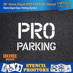 Retail Stencils - Home Depot - 30 in PRO Parking Stencil - 43'' x 31'' x 1/16" (63 mil) - Light-Duty