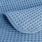 POLYTE Microfiber Lint Free Washcloth Face Towel, 13 x 13 in, 4 Pack (Waffle Weave)